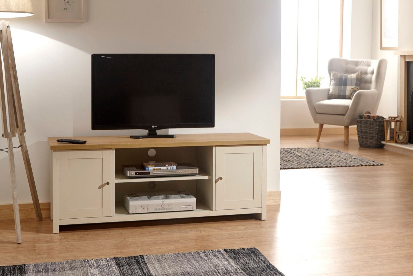 Lachlan Large TV Unit-Cream