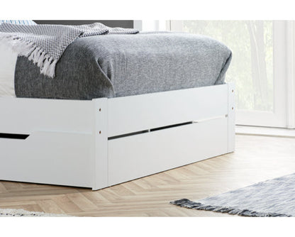 AJ King Storage Bed - White