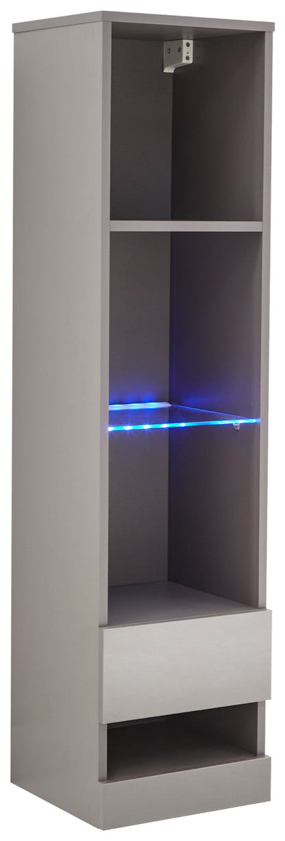 Graze Tall Shelf Unit with LED-Grey