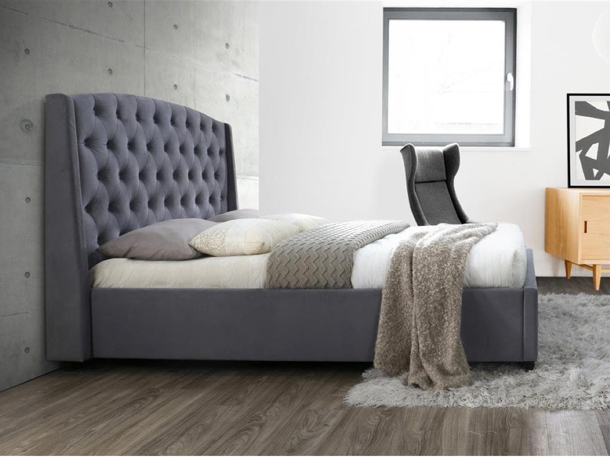 Brooklyn King Bed - Grey