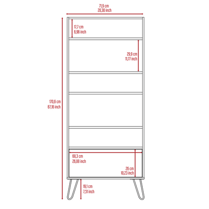 Viva Display Bookcase with Door