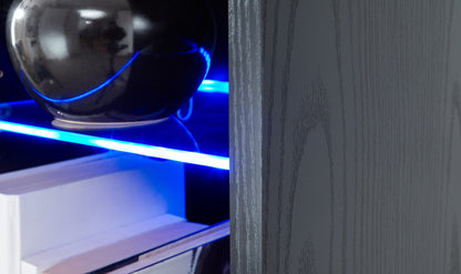 Graze Tall Shelf Unit with LED-Black