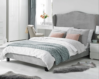 Claiborn King Size Bed Silver Silver