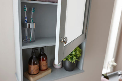 Classic Grey Mirrored Cabinet
