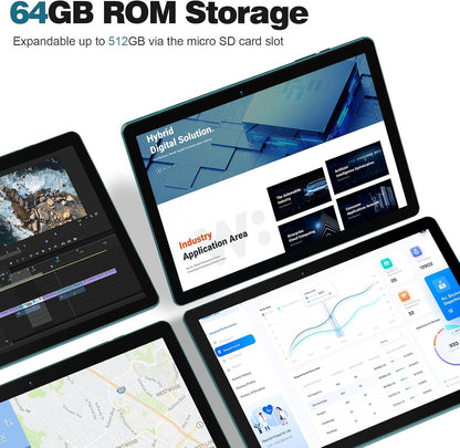 PRITOM 10 inch Android WiFi Tablet - 64GB