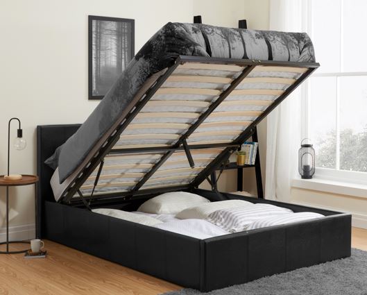 Barney Ottoman King Bed - Black