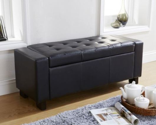 Vanessa Ottoman Bench-Black