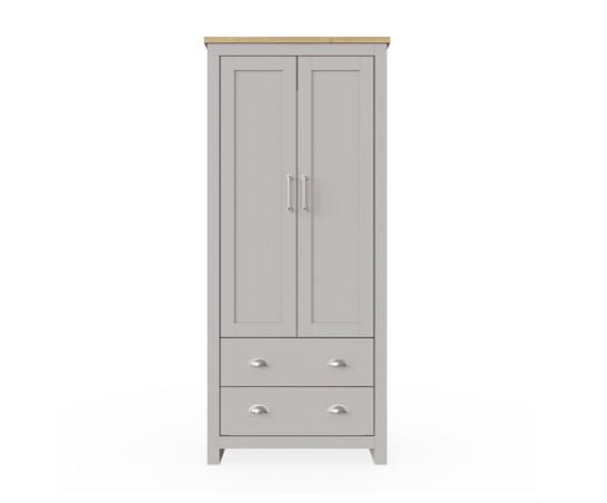 Lincoln 2 Door Wardrobe- Light Grey