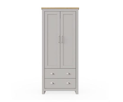 Lincoln 2 Door Wardrobe- Light Grey