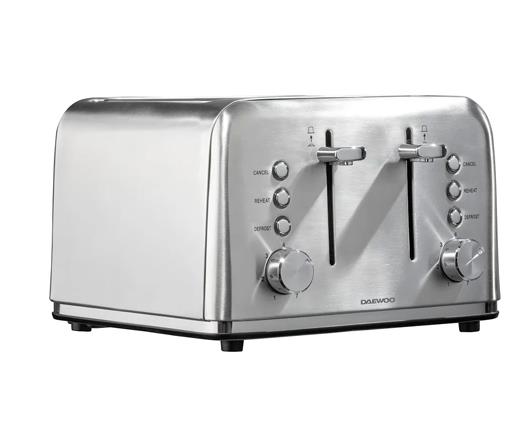 Daewoo Kensington 4 Slice S/steel Toaster