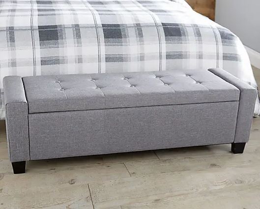 Vanessa Ottoman Bench-Grey