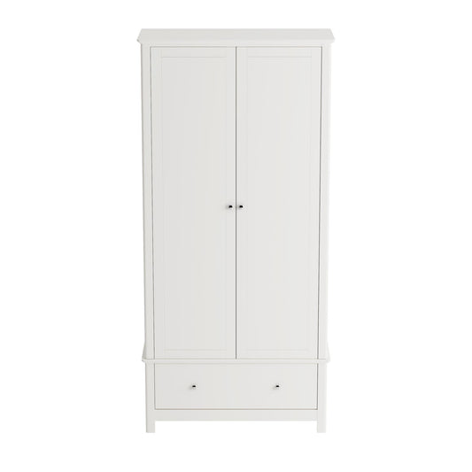 Nairn White 2 door, 1 drawer wardrobe