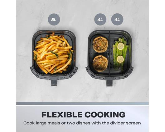 8L Air Fryer with Window and Divider