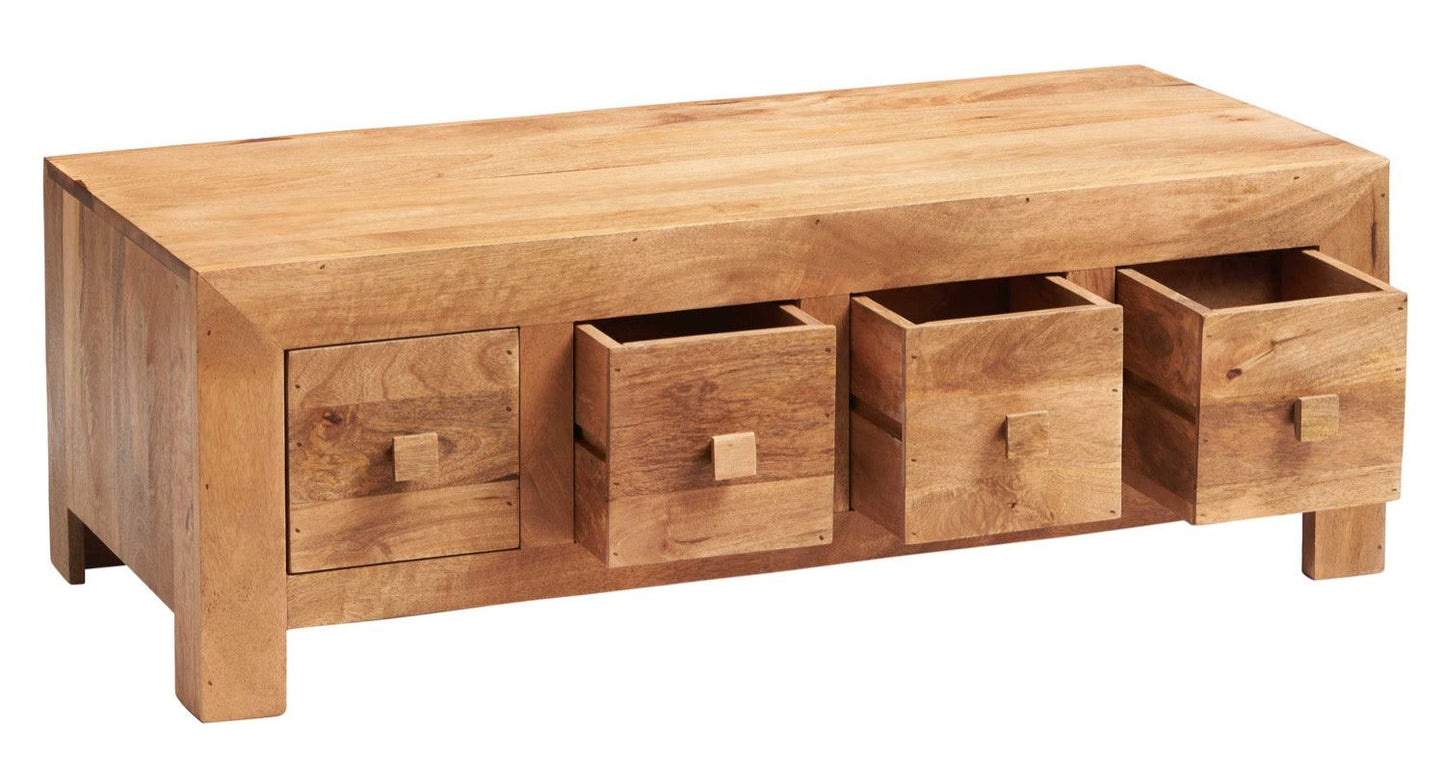 Sapeli Light 8 Drawer Coffee Table