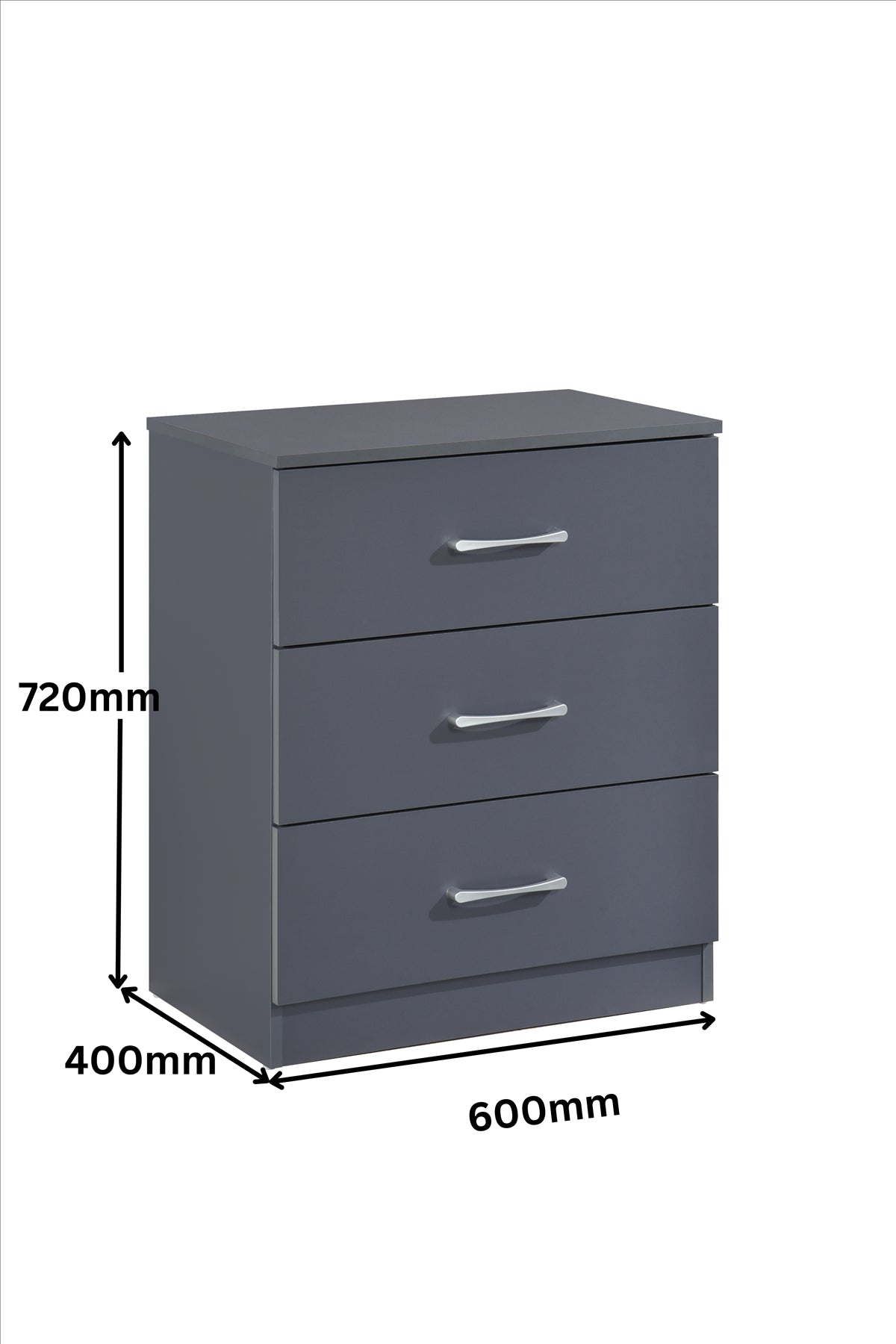 Highbury 4 Piece Bedroom Set - Dark Grey