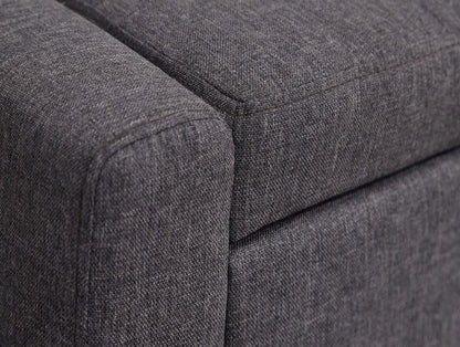 Verona Ottoman Bench-Charcoal