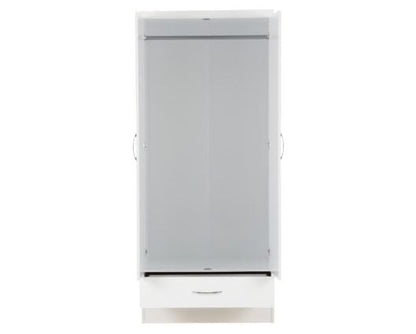 Neptune 2 Door 1 Drawer Wardrobe - White Gloss
