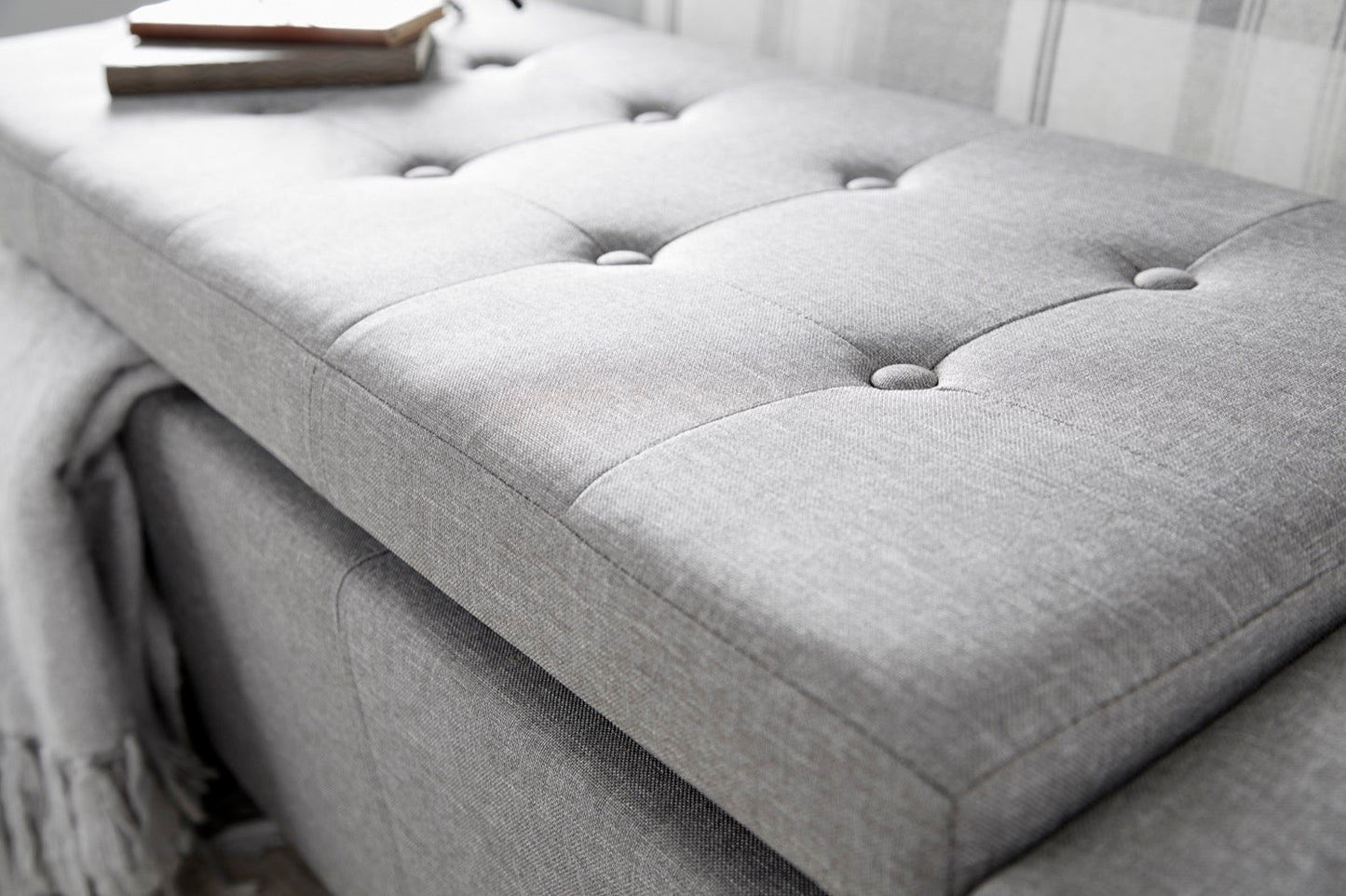 Vanessa Ottoman Bench-Grey