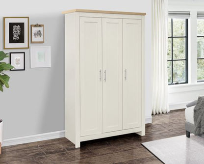 Harper 3 Door Wardrobe - Cream
