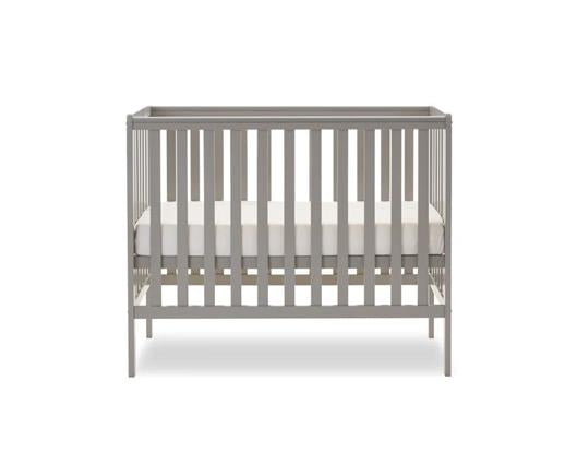Space Saver Cot & Eco Plus Mattress-Warm Grey