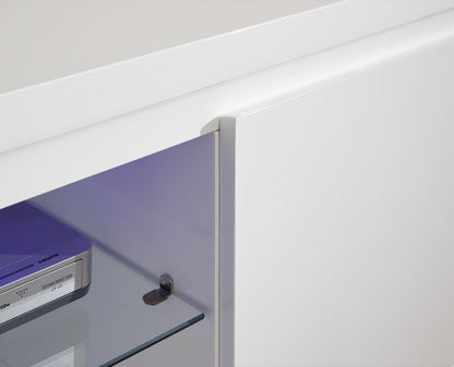 Arctic High Gloss LED Large TV Unit-White