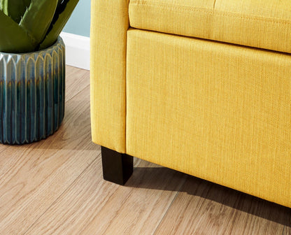 Vanessa Ottoman Bench-Mustard