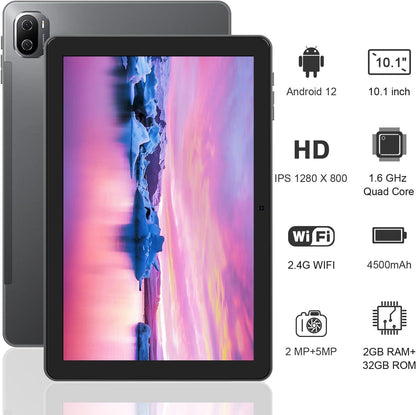 Haehne 10" Tablet Android 12 128GB WiFi - Grey