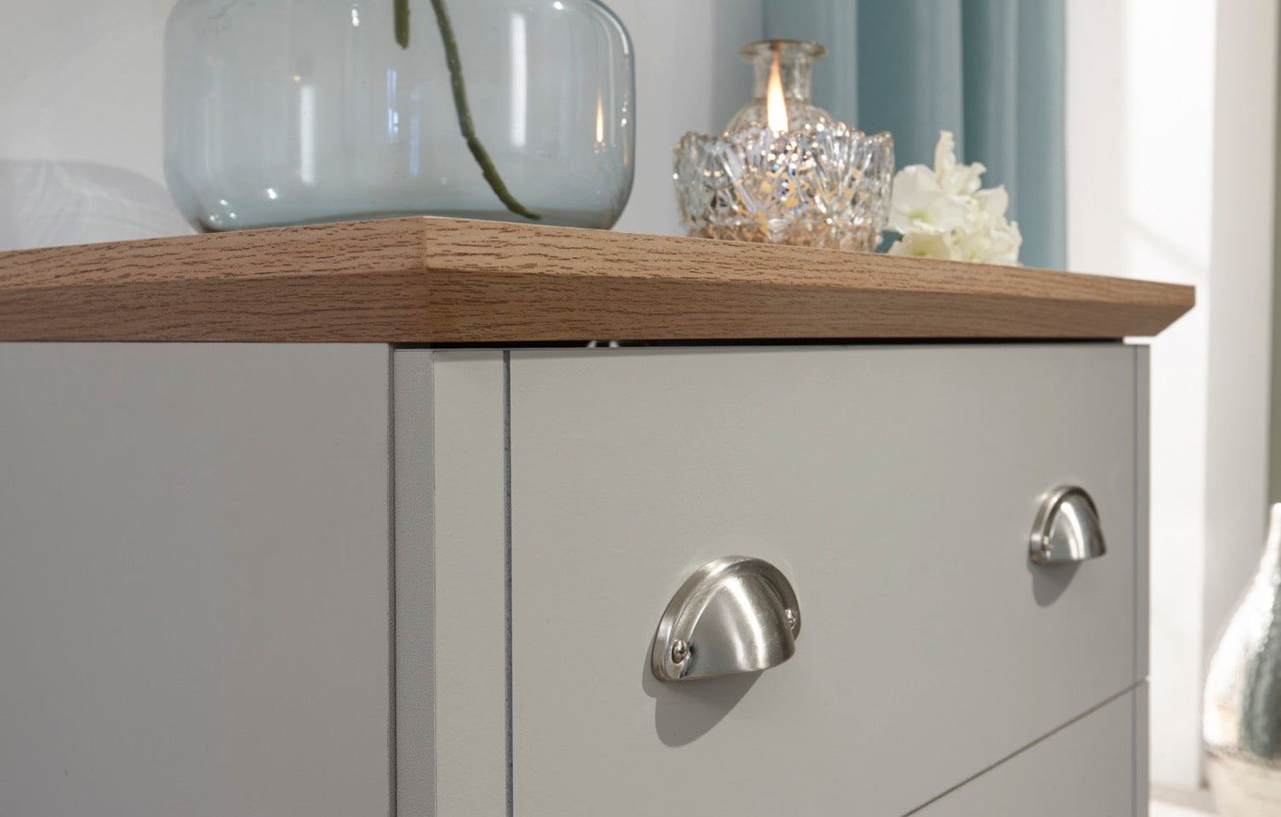 Kinsley 3 Drawer Chest-Grey