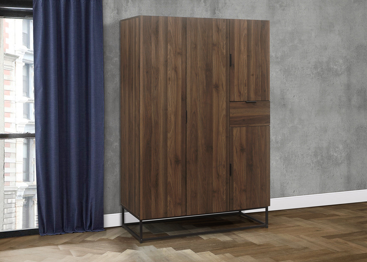 Hermione 4 Door Wardrobe - Walnut