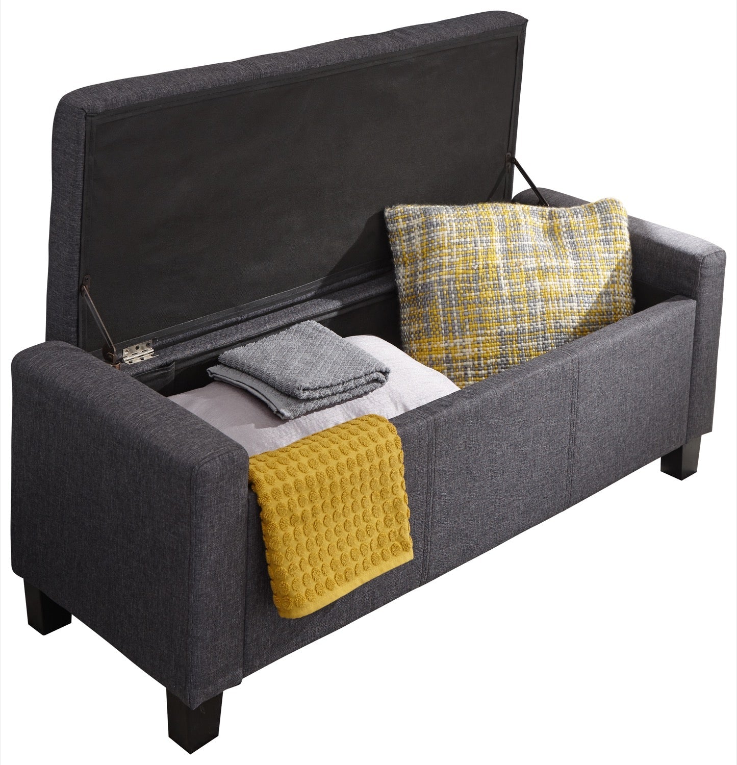 Vanessa Ottoman Bench-Charcoal