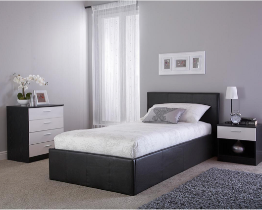 Serena Side Lift Ottoman King Bed - Black