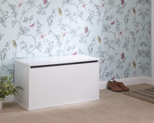 Princeton Ottoman Storage Box-White