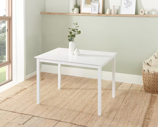 Carter Rectangle Dining Table- White