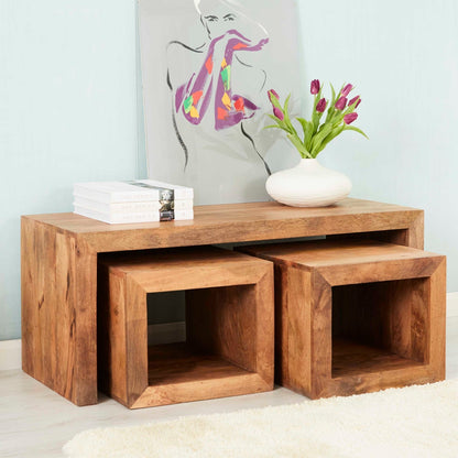Sapeli Light Coffee Table Set