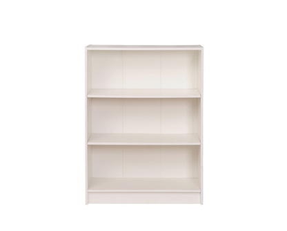 Low Wide Bookcase-White