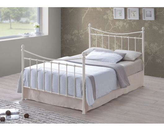 Amber King Bed Frame-Ivory