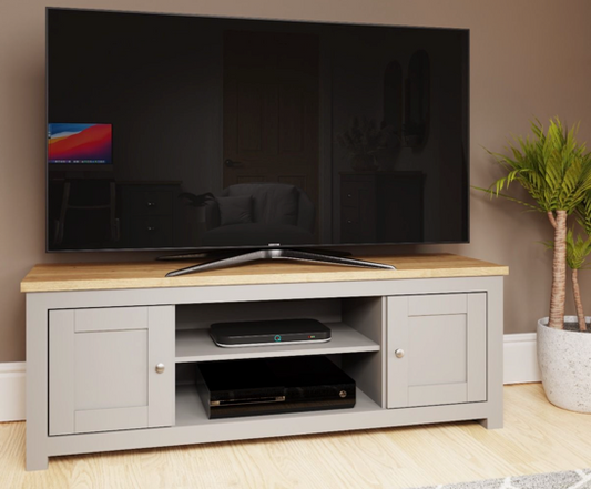 Lincoln 2 Door TV Unit- Light Grey