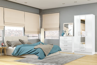 Larz 5 Drawer Chest - White