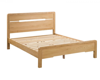 Curve Double Bed - Oak