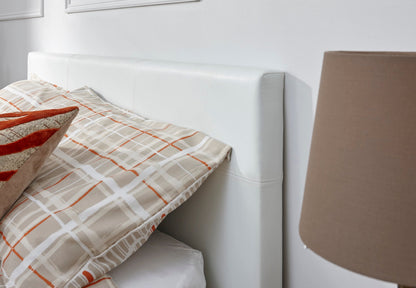 King End Lift Ottoman Bed-White