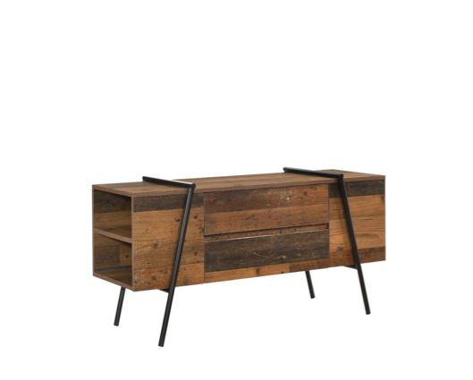 Burr TV Cabinet with 2 Drawers