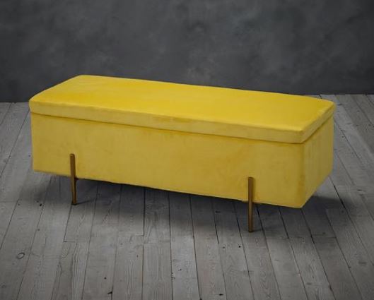 Laretta Storage Ottoman Mustard
