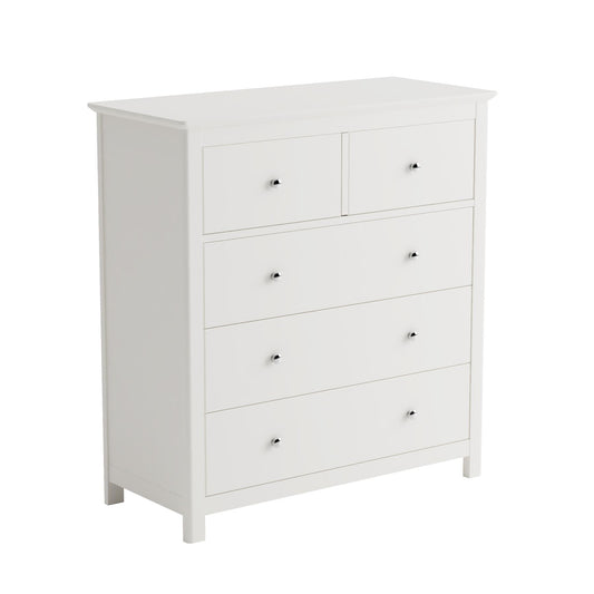 Nairn White 3+3 drawer wide chest of drawers