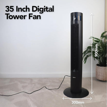 Igenix 35" Digital Tower Fan - Black