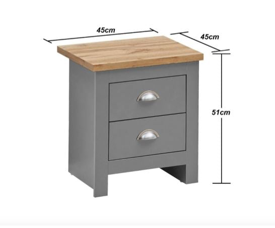 Lincoln 3 Piece Bedroom Set (3 door wardrobe, 3+4 bedside, 1 drawer bedside)
