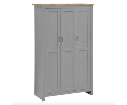 Lincoln 3 Piece Bedroom Set (3 Door Wardrobe, 3+4 Chest, 1 Drawer Bedside)