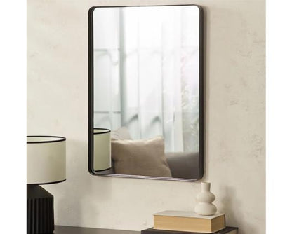 Jaya Black Frame Rectangular Wall Mirror