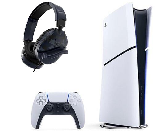 Sony PS5 Digital Console with Turtle Beach Recon 70 Blue Camo Headset