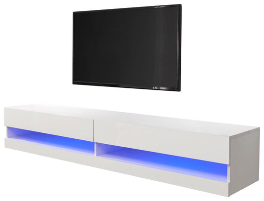 Graze LED 150cm Wall TV Unit-White