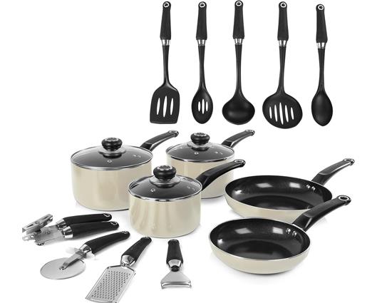 Morphy Richards 14 Piece Cookware Set - Cream